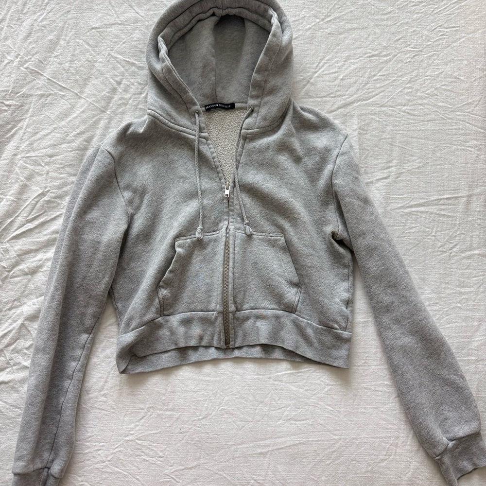 Brandy Melville cropped zip up